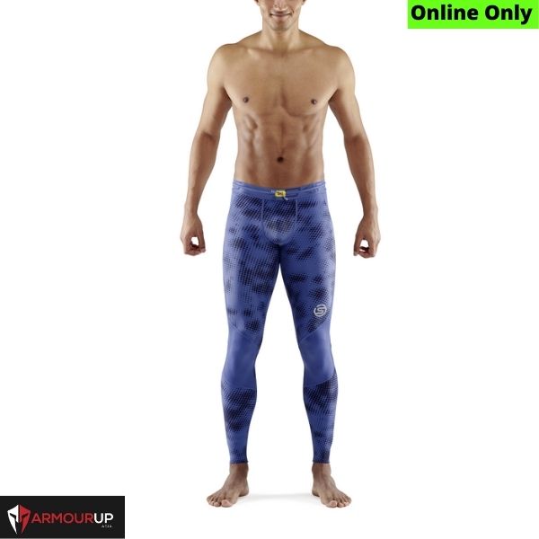 Skins Compression Series-3 Men's Long Tights Blue Geo M